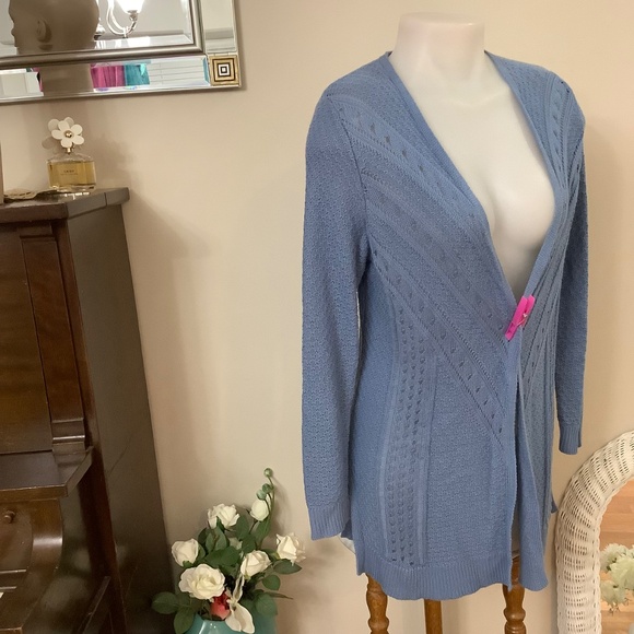 Northern reflections crochet cardigan topper Small - Picture 2 of 9